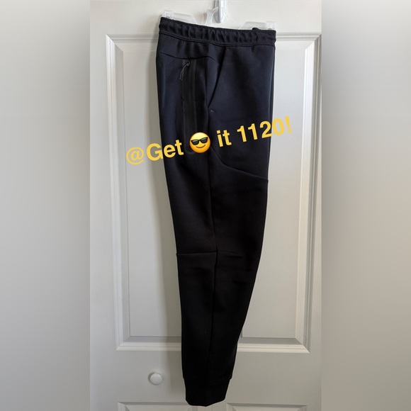 Nike Tech Men's Fleece Joggers Size L Black CU4495-010 - Picture 3 of 15
